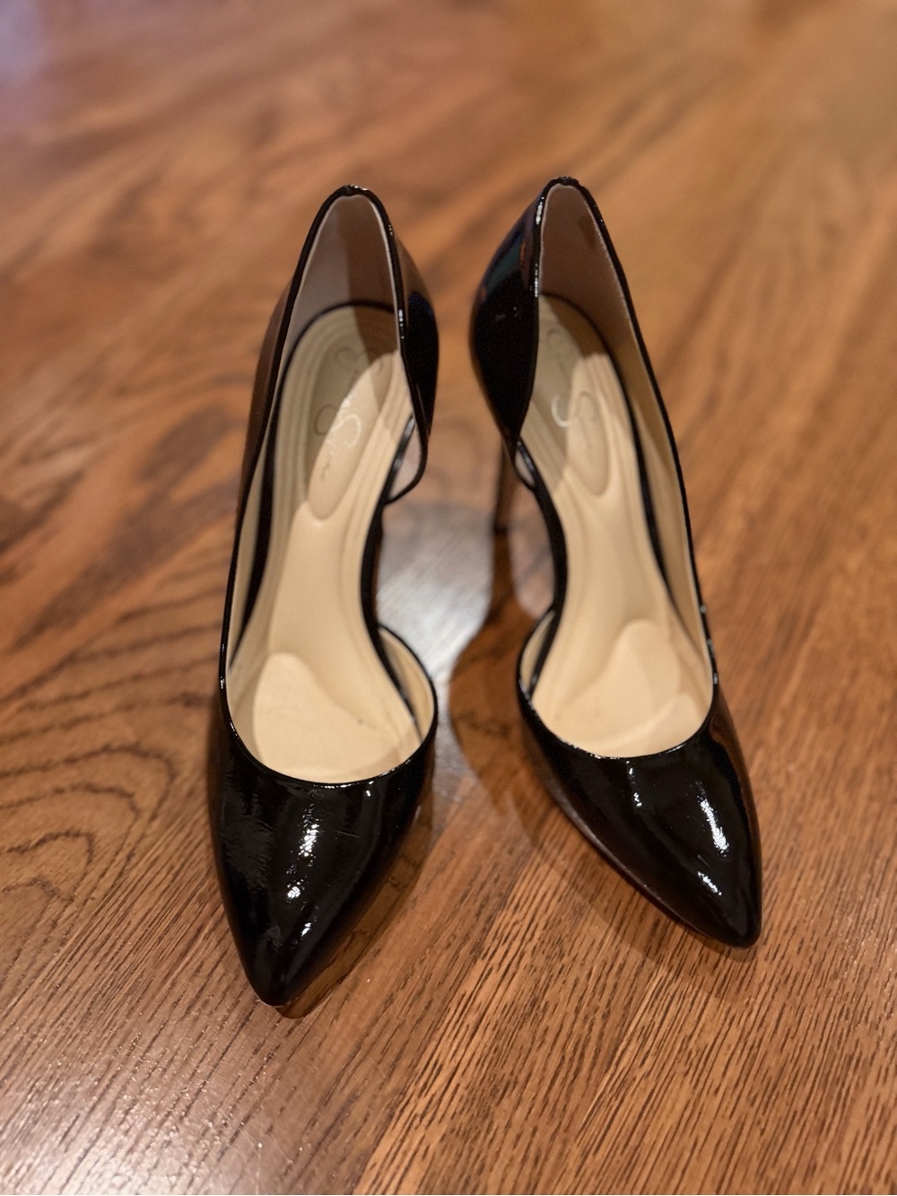 Jessica Simpson Black Patent D’Orsay Heels – Size 7.5 – Worn 2x